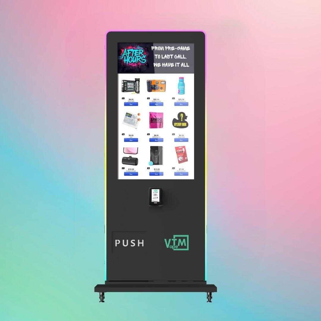 Front-facing machine display with inventory